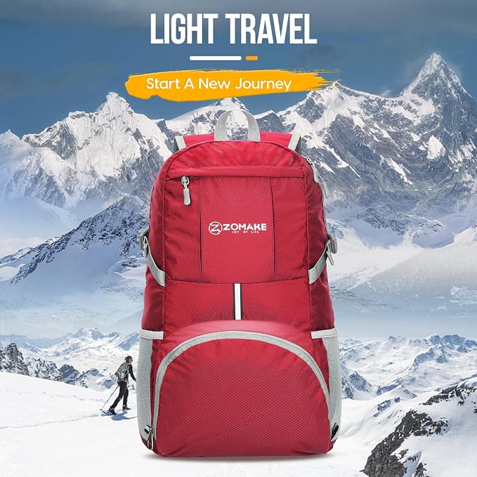 ZOMAKE Lightweight Packable Backpack 35L, Light Foldable Backpacks Water - Image 8