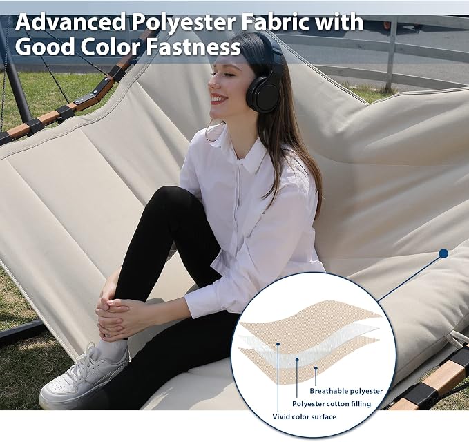 TegerDeger 12FT 2 Person Hammock Large Hammock 450LB Capacity - Image 5