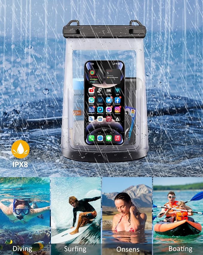 1.2L Waterproof Phone Pouch for iPhone 16 15 14 11 Pro Max & Galaxy S24 S21 - Image 5