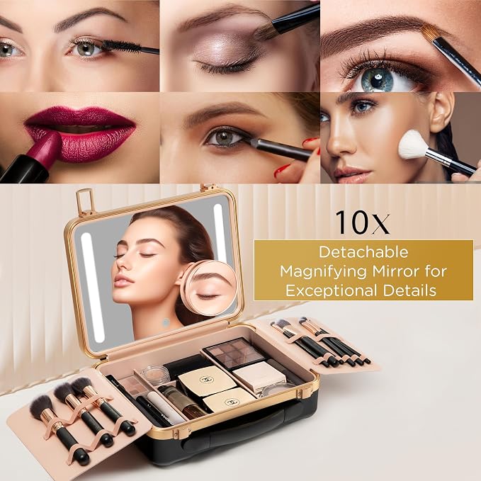 Lighted Makeup Case with Mirror - Image 5
