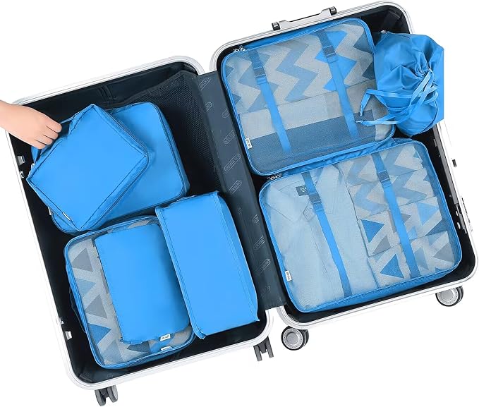 BAGAIL 8 Set Packing Cubes Luggage Packing Organizers - Image 7
