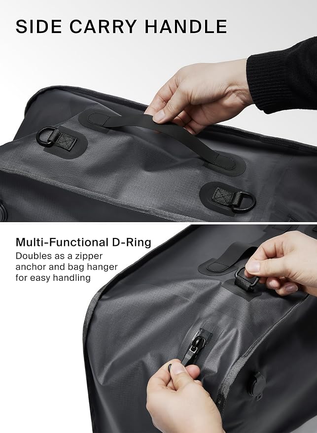 Black Voyage Reusable Vacuum Compression Travel Bag - Image 8
