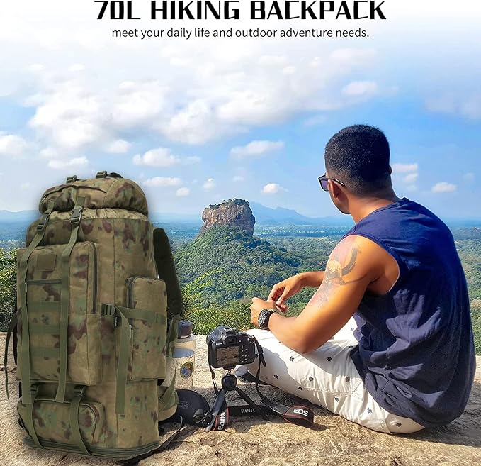 Hiking Backpack for Men 70L/100L Camping Backpack Military Rucksack Molle 3 - Image 7