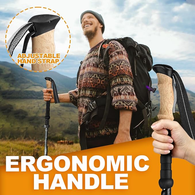 COVACURE Cork Handle Trekking Poles - Image 5
