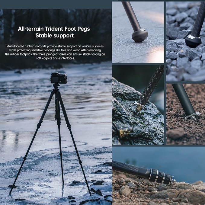 Falcam TreeRoot 61" F38 Pro Quick Lock Travel Tripod, - Image 5
