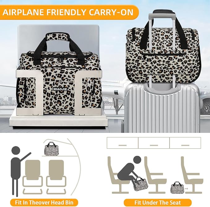 Underseat Carry On Luggage Lightweight Travel Tote Weekender Bag Overnight - Image 2