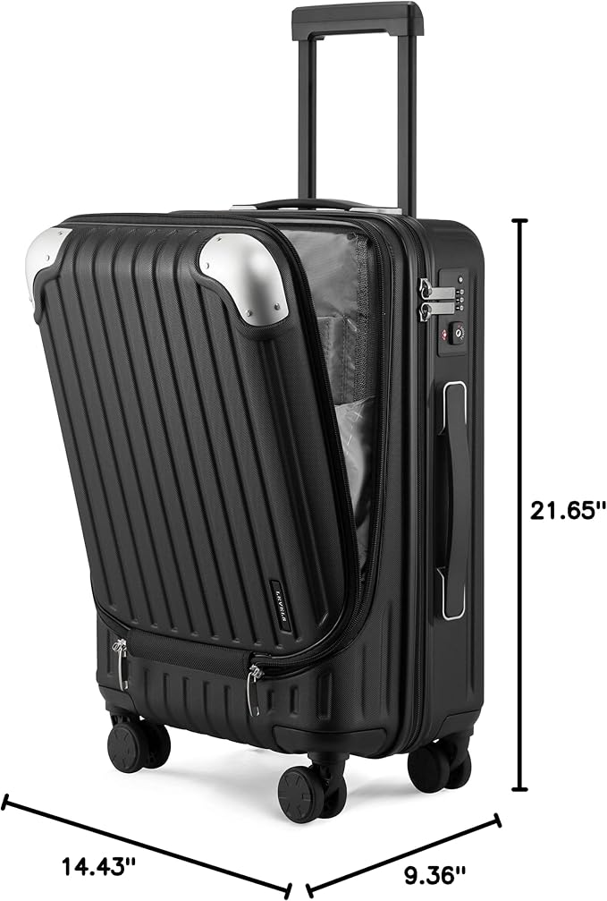 LEVEL8 Grace Carry on Luggage, 20 Inch Hard Shell Suitcases - Image 10