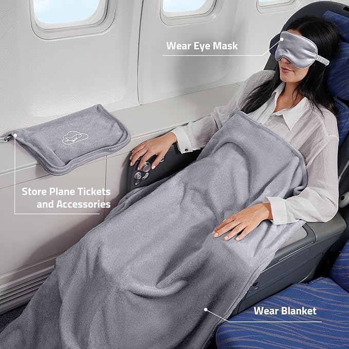 Travel Blanket, Ultra-Soft, Warm & Lightweight Travel Blanket Airplane - Image 4