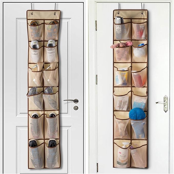 KEEPJOY Over The Door Shoe Organizer, Hanging Shoe Organizer 12 Mesh Pockets - Image 4