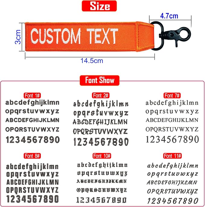Custom Luggage Tags, Custom Personalized Luggage tag Name, Embroidery Key Ring - Image 2