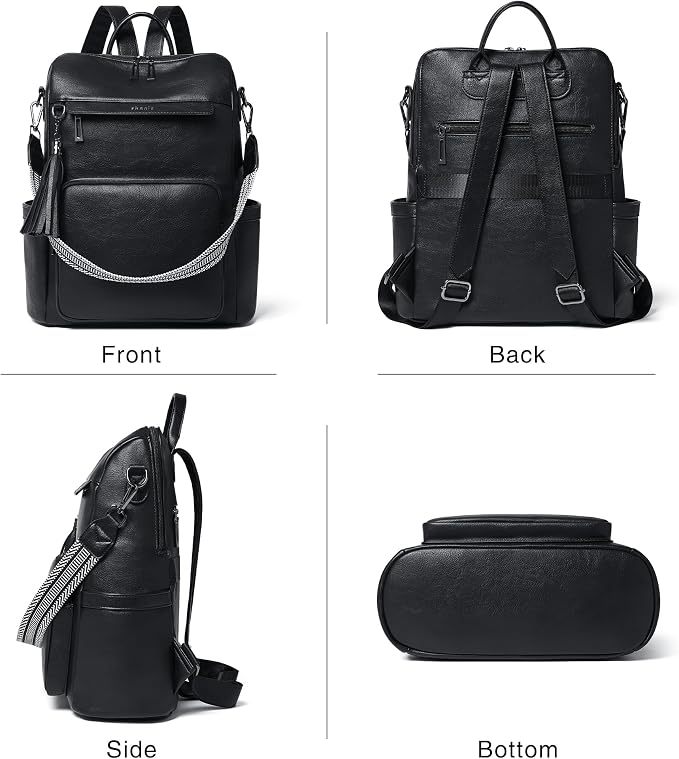 Shrrie Vegan Leather Laptop Backpack - Image 5