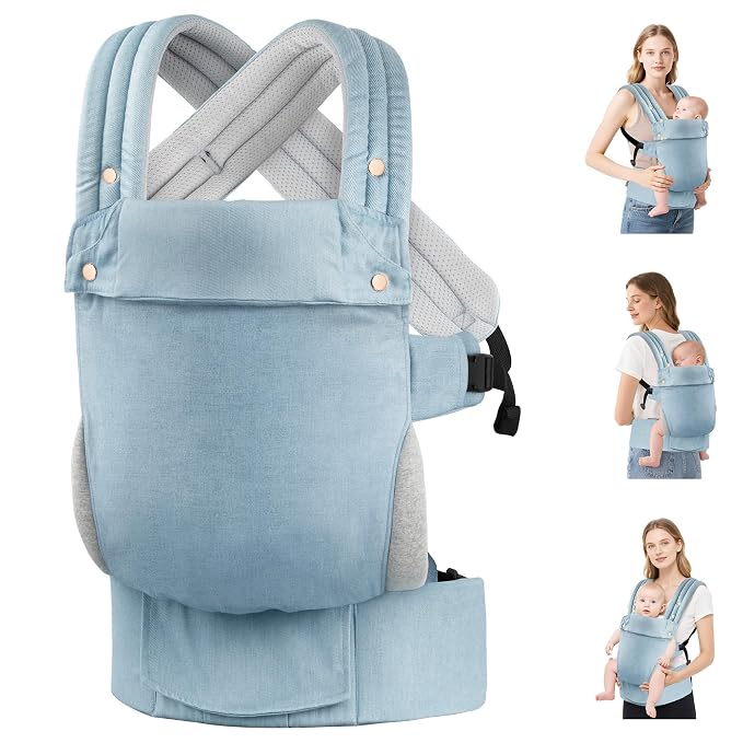 Baby Carrier Newborn to Toddler- Ergonomic, Cozy and Lightweight Infant Carrier by MOCKPOSE