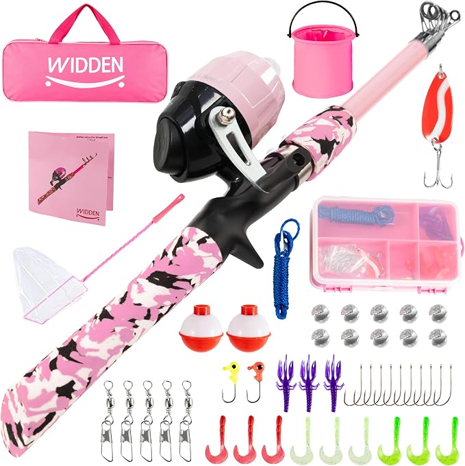 Kids Fishing Pole, Portable Telescopic Kids Fishing Poles by WIDDENKidsFishingPole