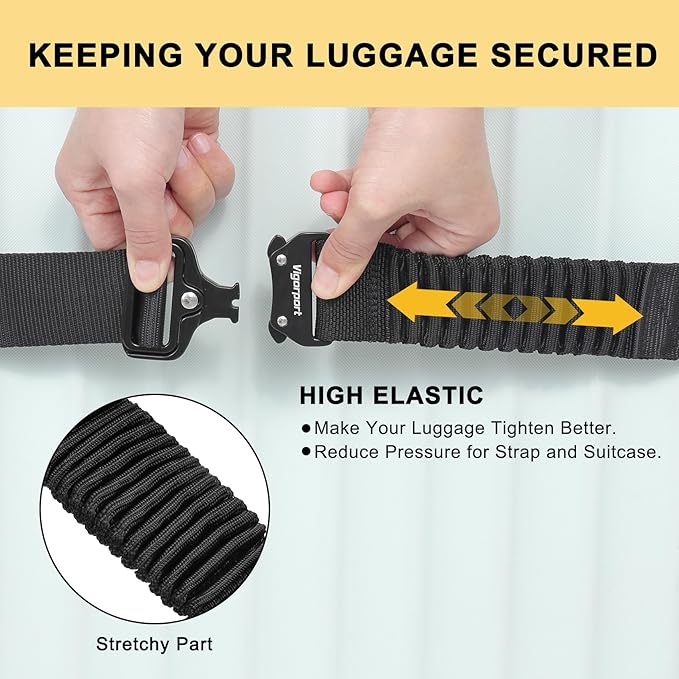 Vigorport Luggage Straps for Suitcases TSA Approved Suitcase Belt, Stretchable - Image 2