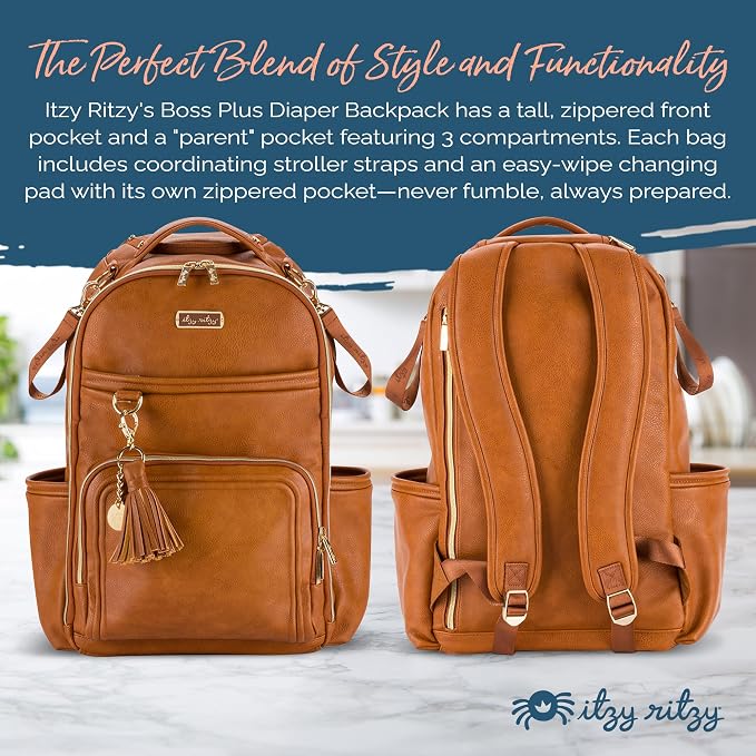 Itzy Ritzy Diaper Bag Backpack – Large Capacity Boss Plus Baby Backpack Diaper - Image 4
