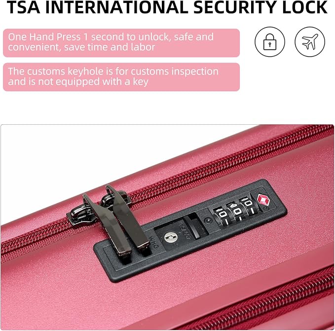 Premium Carry On Luggage, 20Inch&29 Inch Top Opening Airline Approved ABS+PC - Image 8