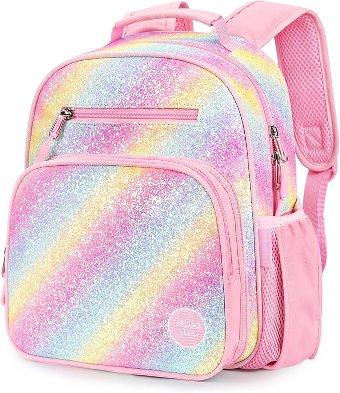 mibasies Toddler Backpack for Girls 2-4: Glitter Kids Backpacks for Girls by mibasies