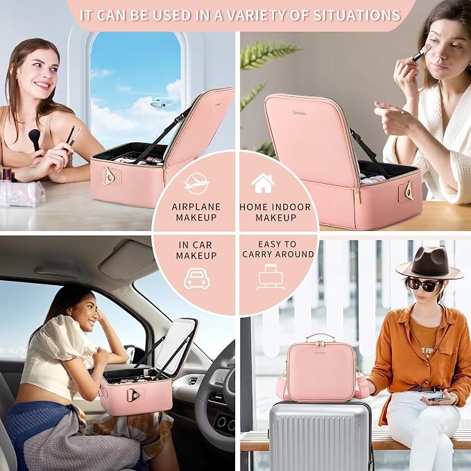 Travel Makeup Bag Cosmetic Organizer Bag - Image 7