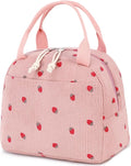 Bluboon Lunch Bag for Women Men Cute Corduroy Lunch Tote Bags Reusable by BLUBOON