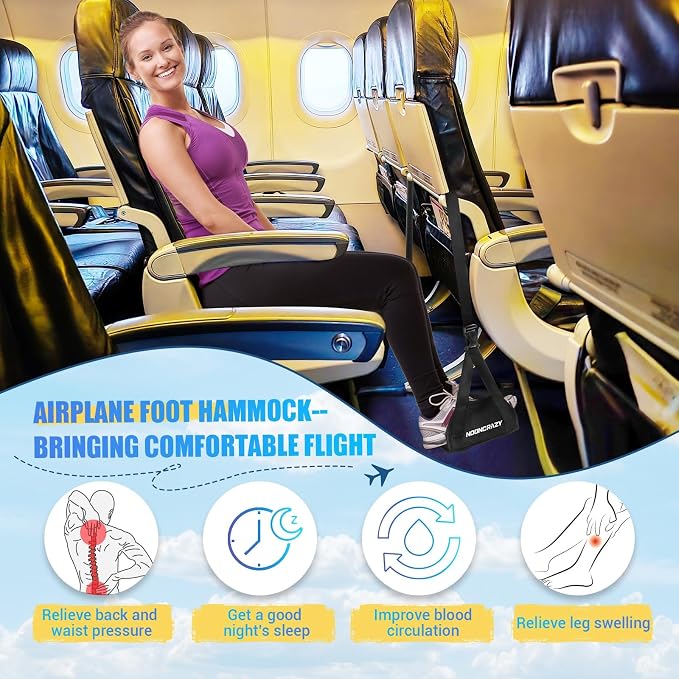 Airplane Foot Hammock, No Collapse Foot Rest - Image 5
