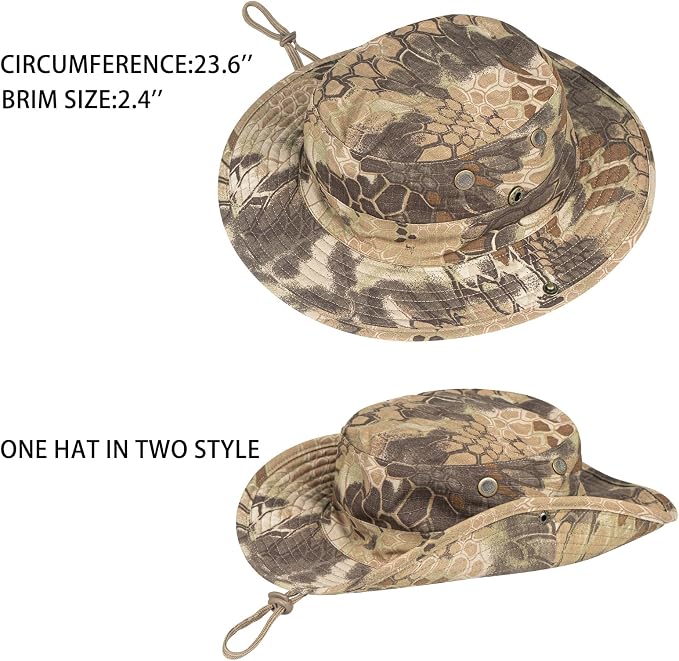 Sun Hats for Men Women Boonie Hat Foldable Fishing Hat UPF 50+ Bucket Hat for - Image 2