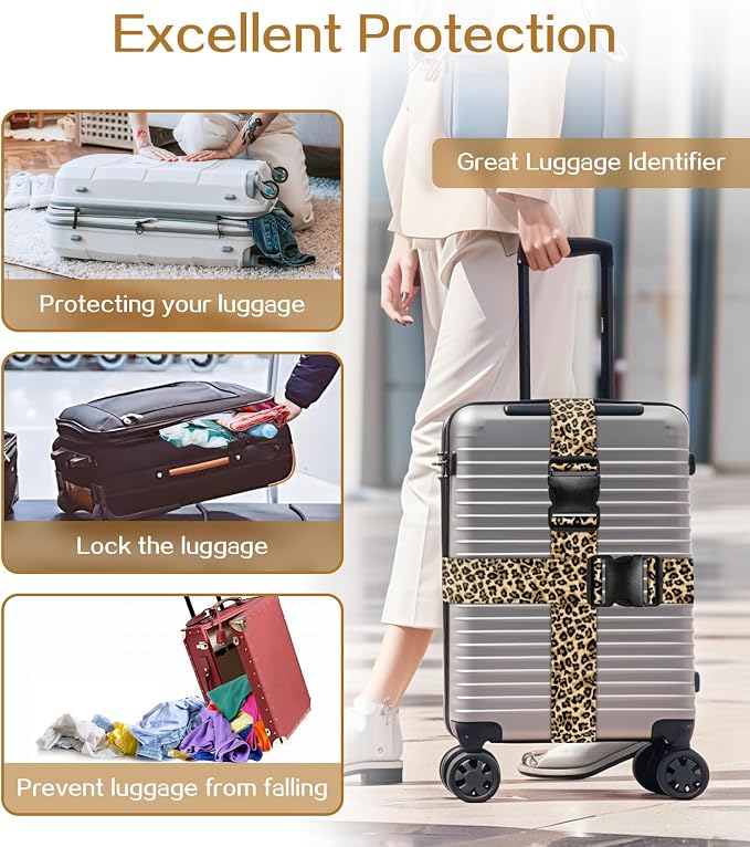 Luggage Straps for Suitcases Travel Belt Luggage Band Heavy Duty Traveling - Image 4