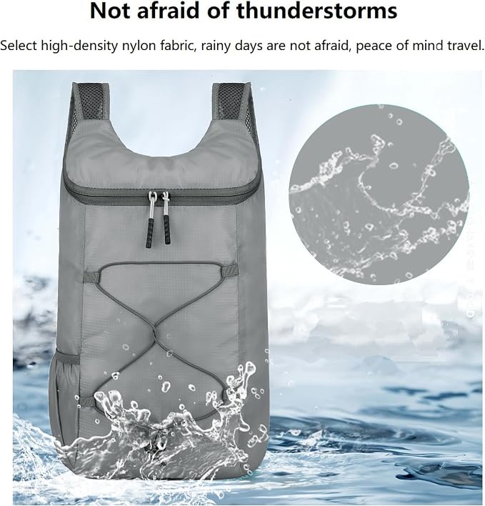 16L Hiking Daypack Lightweight Foldable Travel Backpack Water Repellent Camping - Image 4
