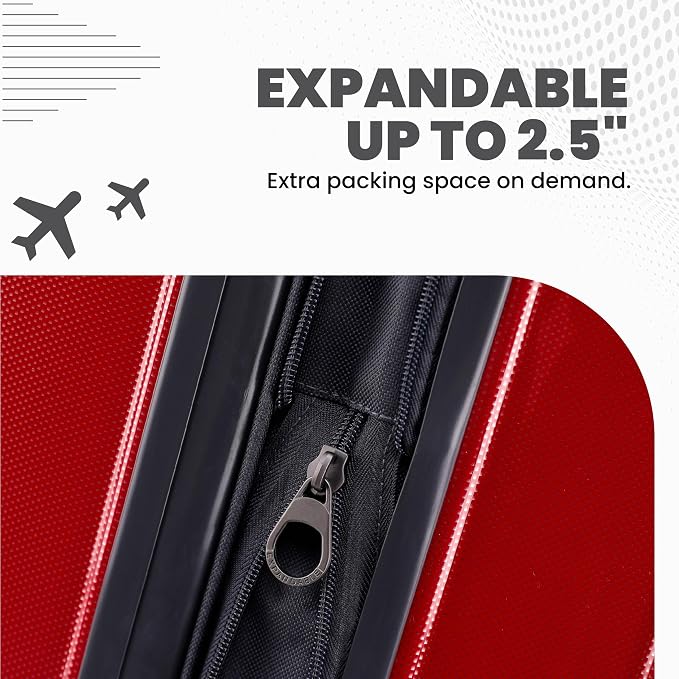 Spyder Rails 20 Inch Expandable Hardside Upright Suitcase - Image 6