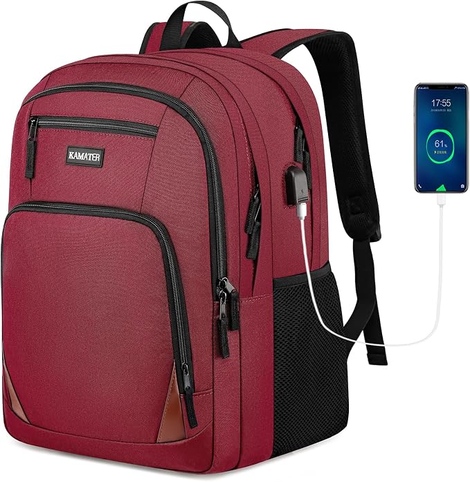 Red Backpack for School, School BackPack for Teens, Boys and Girls, by Unknown