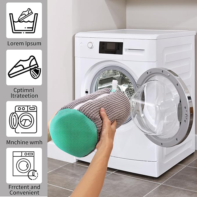 Shoe Washing Bag for Washing Machine, Laundry Shoe Bag for Washer and Dryer - Image 5