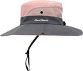 Womens Summer Sun Hat Beach Hat Wide Brim Outdoor UV Protection Hat Foldable by AEFSHAN