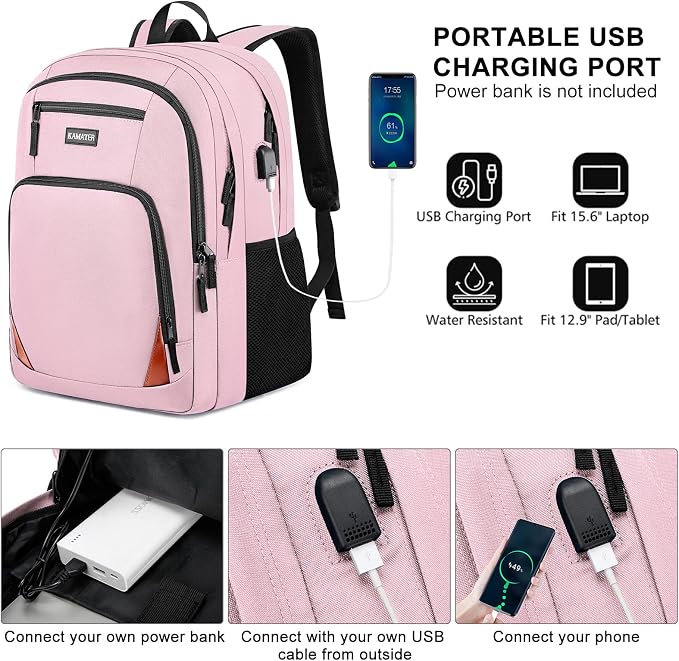 Pink Backpack for School, School BackPack for Teens, Boys and Girls, - Image 3