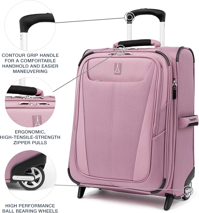 Travelpro Maxlite 5 Softside Expandable Upright 2 Wheel Carry on Luggage - Image 4