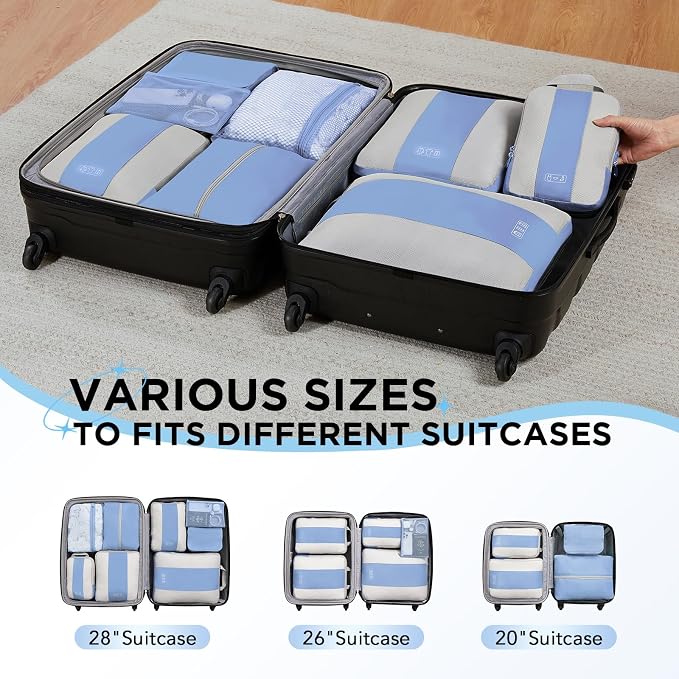 8 Set Compression Packing Cubes - Image 7