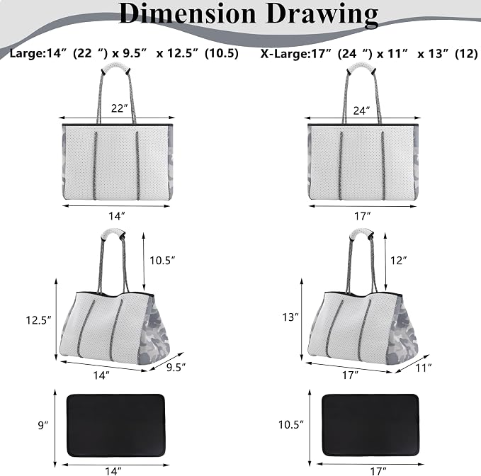 QOGiR Neoprene Multipurpose Beach Bag Tote - Image 3