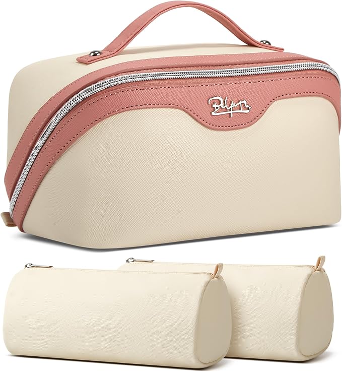 BOYATU Travel Makeup Bag Organizer Cosmetic Bag: 3 Pcs Set Make up Bags by BOYATU