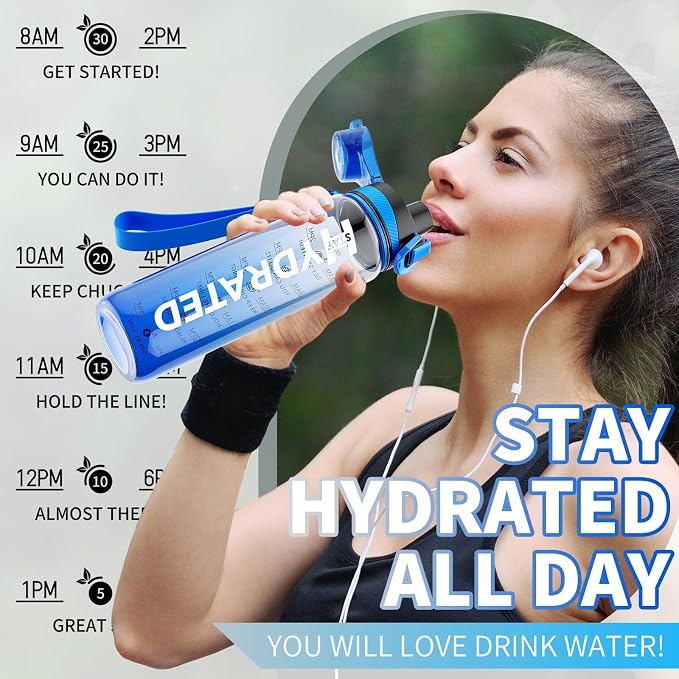 Water Bottle, 32 oz Motivational Water Bottles - Image 4