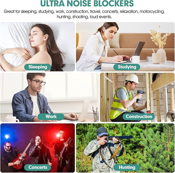 100 Pairs Earplugs for Noise Canceling Ear Plugs for Sleep Work Snoring Sound - Image 4
