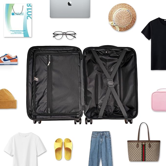 GinzaTravel Luggage Sets 3-Piece Expandable Suitcases - Image 9