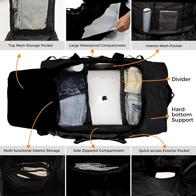 110L/120L Rolling Duffel Bag - Image 4