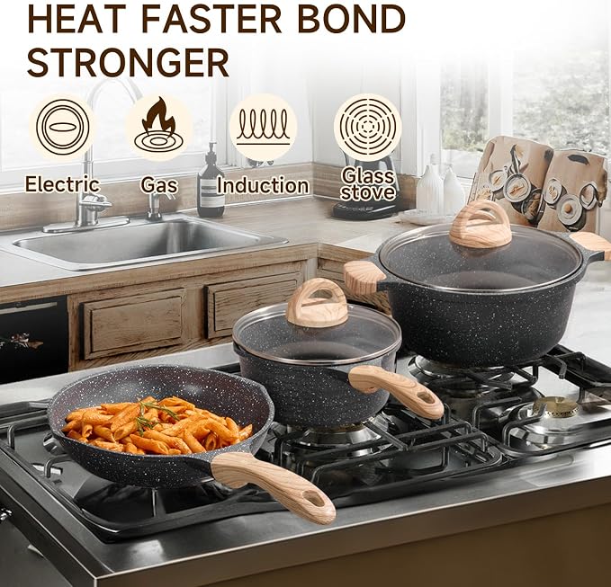 JEETEE Pots and Pans Set Non Stick 23pcs, Healthy Kitchen Cookware Sets - Image 6