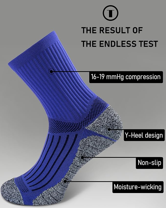 Elite Cushioned Compression Mid-crew Socks 4-Pack - Image 4