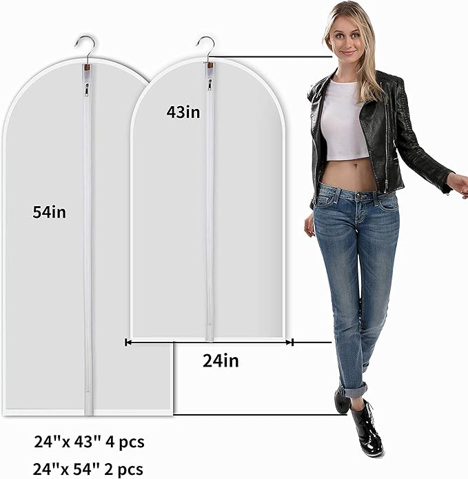 Garment Bags for Hanging Clothes, 6 Pack - Image 2