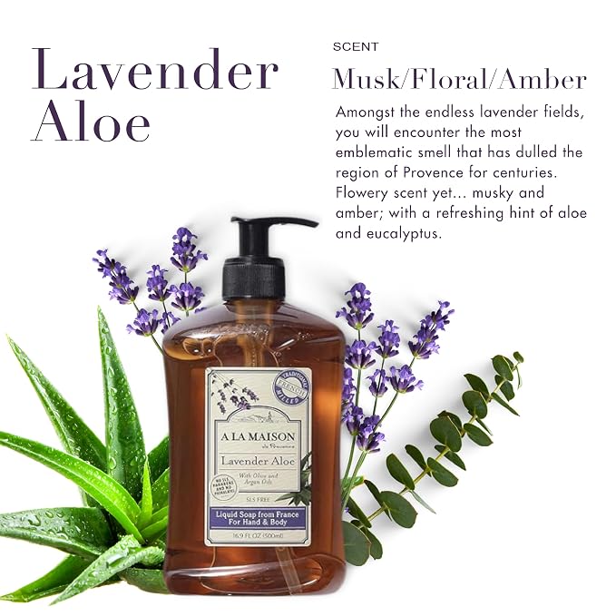 A LA MAISON de Provence Lavender Aloe Liquid Hand and Body Soap - Image 2