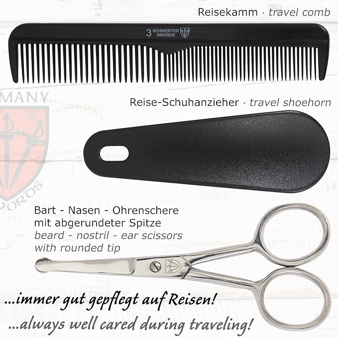 3 Swords Germany – brand quality 10 piece manicure pedicure grooming kit set - Image 4
