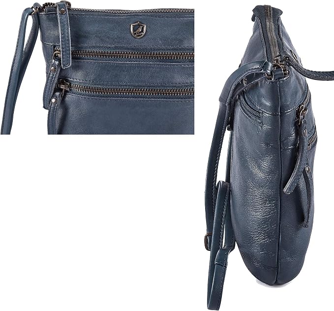 Crossbody Sling Bag for Women Small Real Leather Purse Vintage Travel Crossover - Image 4