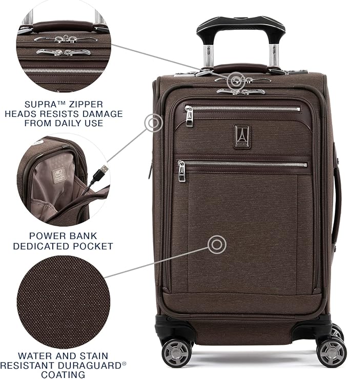 Travelpro Platinum Elite Softside Expandable Carry on Luggage, 8 Wheel Spinner - Image 3