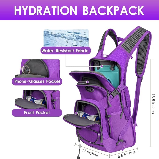 WOLT Hydration Backpack 18L Hiking Water Backpack - Image 2