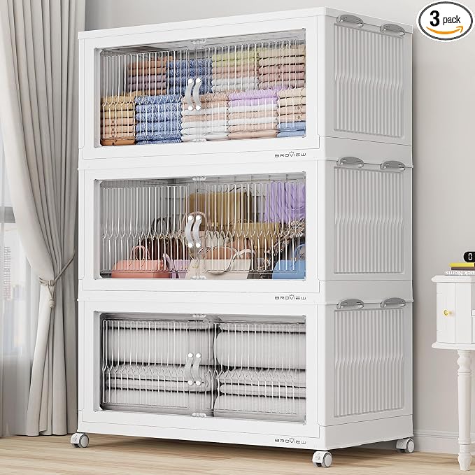 BROVIEW 600Qt Extra Large Stackable Storage Bins by BROVIEW-EnjoytheArtofLife