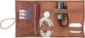 HARDISTON Custom Leather Electronic Organizer Roll – Personalized Cord Pouch by HARDISTON